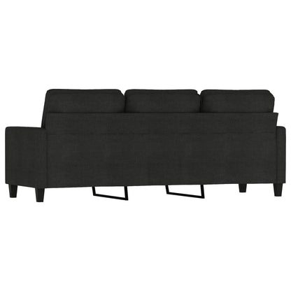 3-Seater Sofa Black 70.9" Fabric