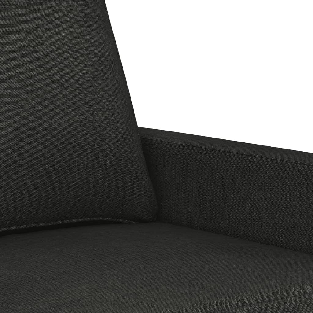 3-Seater Sofa Black 70.9" Fabric