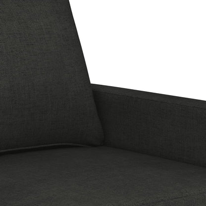 3-Seater Sofa Black 70.9" Fabric