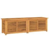 Patio Storage Box with Bag 68.9"x19.7"x21.7" Solid Wood Teak