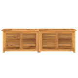 Patio Storage Box with Bag 68.9"x19.7"x21.7" Solid Wood Teak