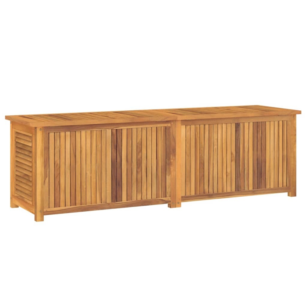 Patio Storage Box with Bag 68.9"x19.7"x21.7" Solid Wood Teak