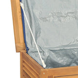 Patio Storage Box with Bag 68.9"x19.7"x21.7" Solid Wood Teak