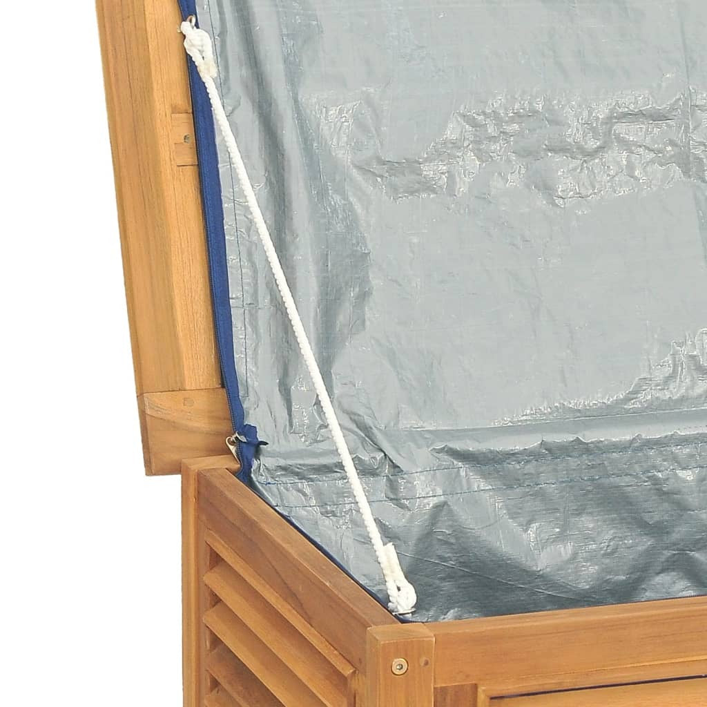 Patio Storage Box with Bag 68.9"x19.7"x21.7" Solid Wood Teak