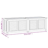 Patio Storage Box with Bag 68.9"x19.7"x21.7" Solid Wood Teak