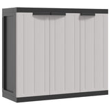 Outdoor Storage Cabinet Gray and Black 38.2"x14.6"x33.5" PP