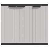 Outdoor Storage Cabinet Gray and Black 38.2"x14.6"x33.5" PP