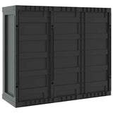 Outdoor Storage Cabinet Gray and Black 38.2"x14.6"x33.5" PP