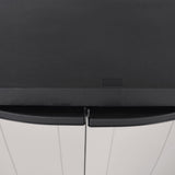 Outdoor Storage Cabinet Gray and Black 38.2"x14.6"x33.5" PP