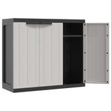 Outdoor Storage Cabinet Gray and Black 38.2"x14.6"x33.5" PP