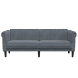 Sofa 3-Seater Dark Gray Velvet
