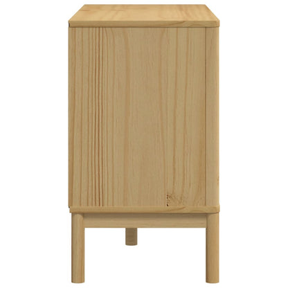 Chest of Drawers FLORO Wax Brown Solid Wood Pine