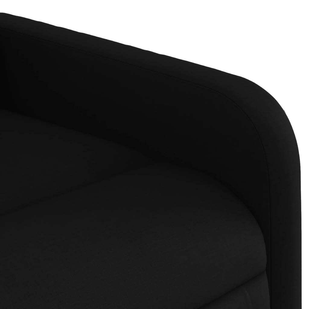 Massage Recliner Chair Black Fabric