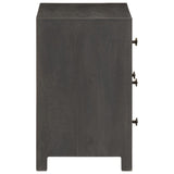 Sideboard Gray and White 29.5"x13.8"x21.7" Solid Mango Wood