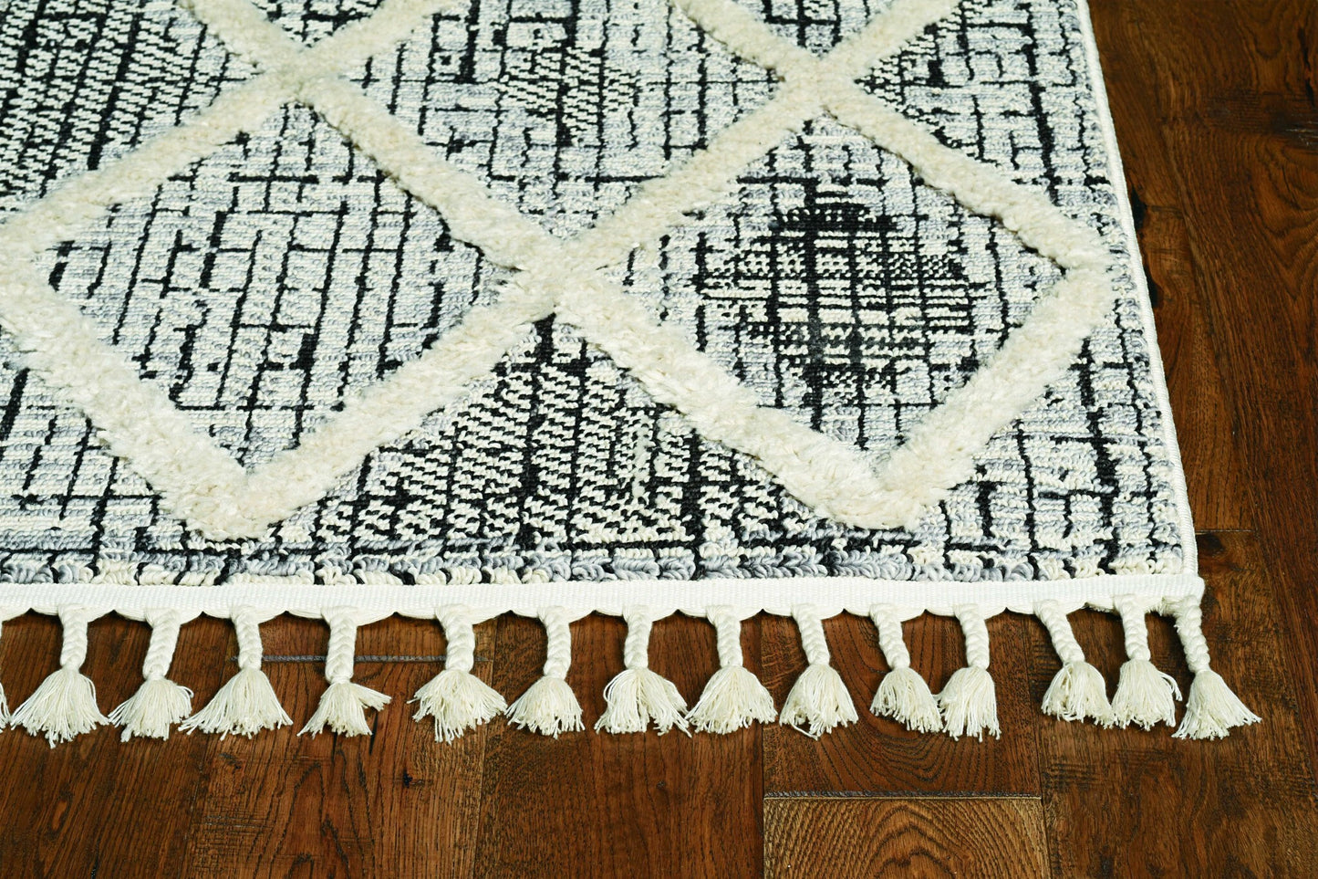 12' X 15' Charcoal Geometric Area Rug