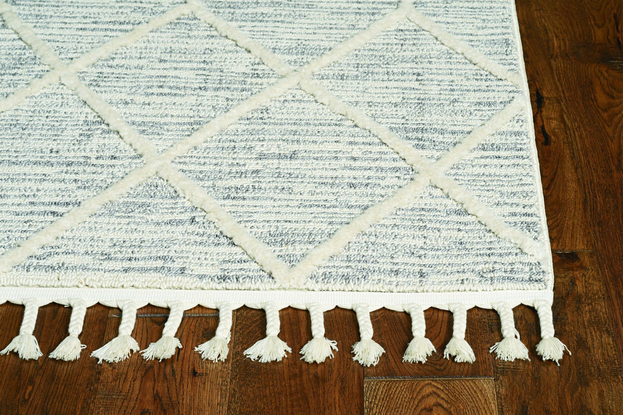 12' X 15' Gray and Ivory Geometric Area Rug