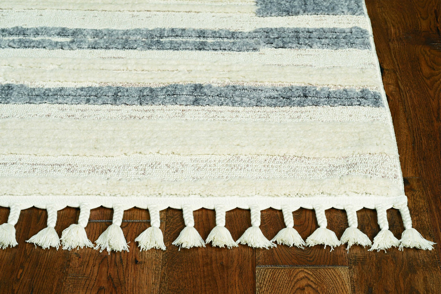 12' X 15' Gray and Ivory Abstract Area Rug