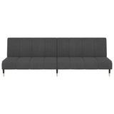 2-Seater Sofa Bed Dark Gray Velvet