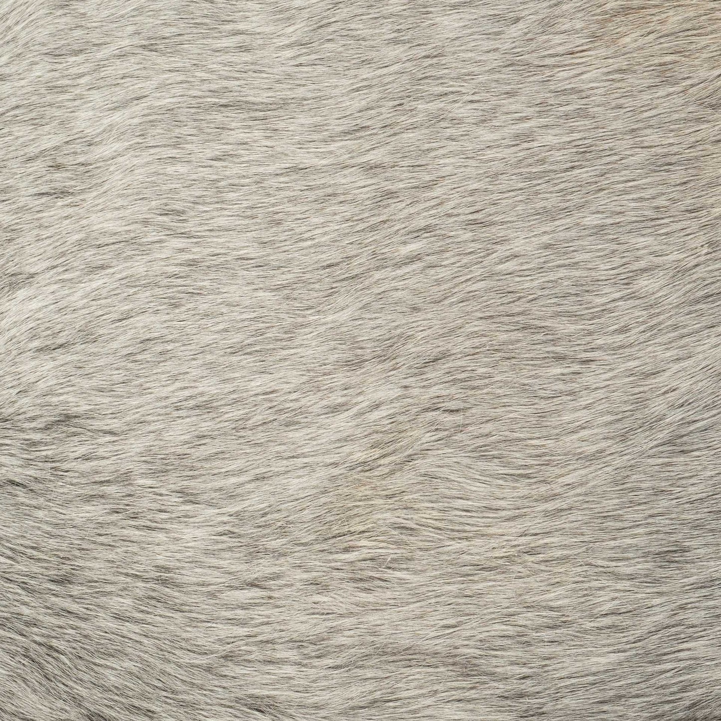 55" Gray and Antiqued Brass Upholstered Faux Fur Bench