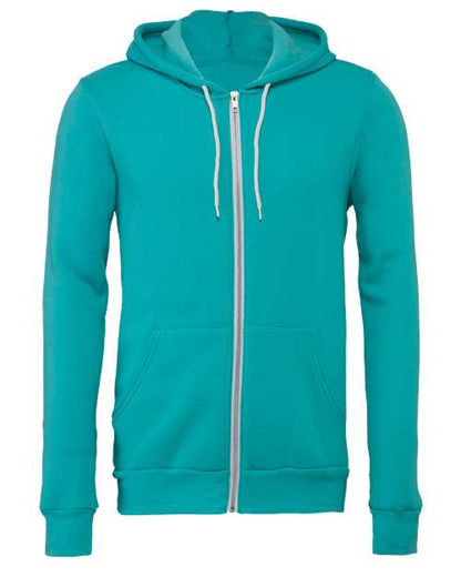 Unisex Sponge Fleece Full-Zip Hoodie Sweatshirt - 2769