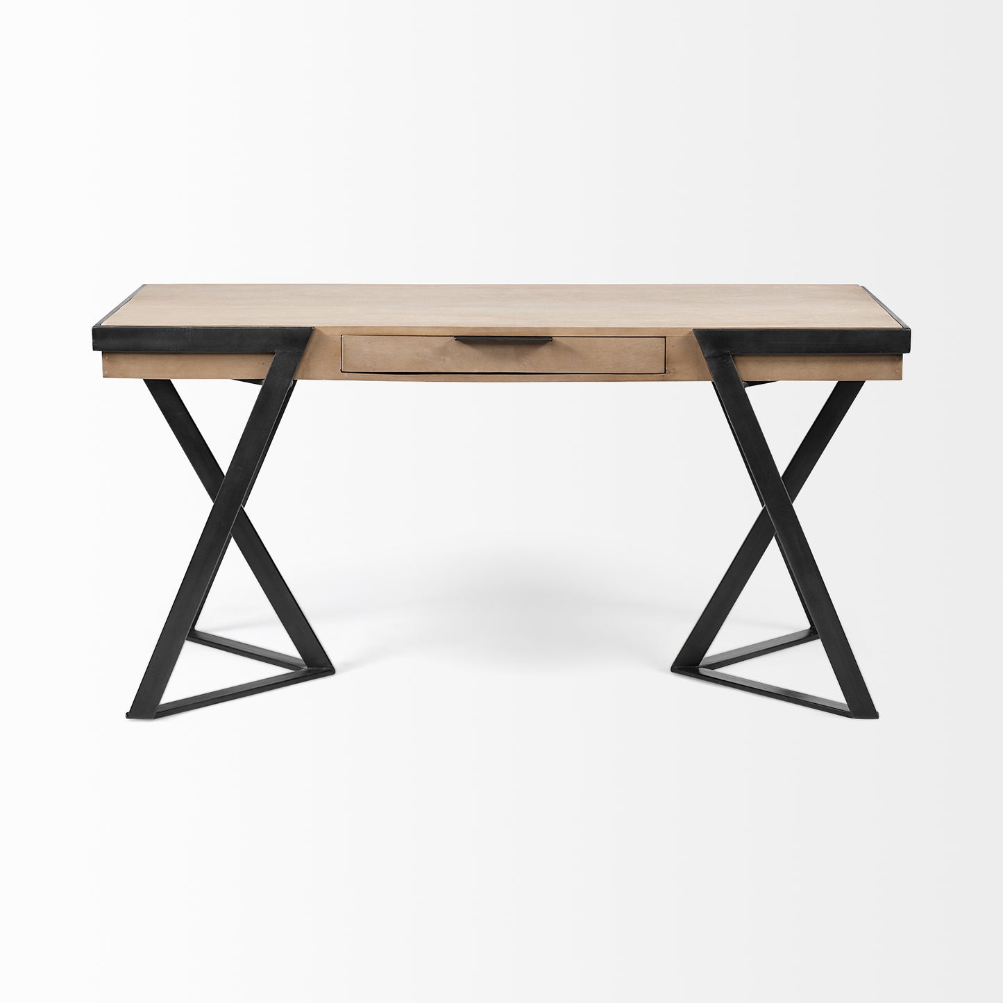 28" Brown and Black Writing Desk