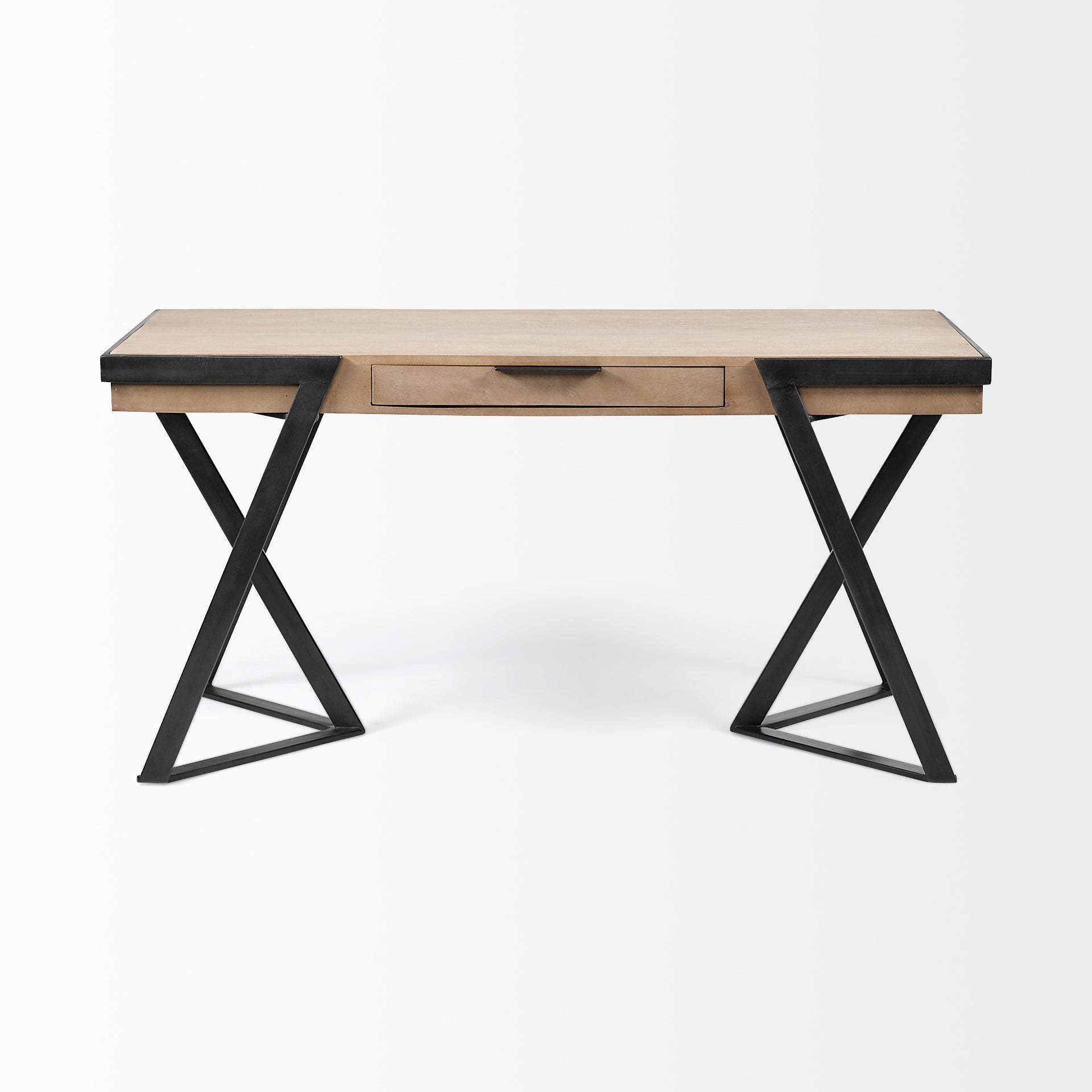 28" Brown and Black Writing Desk