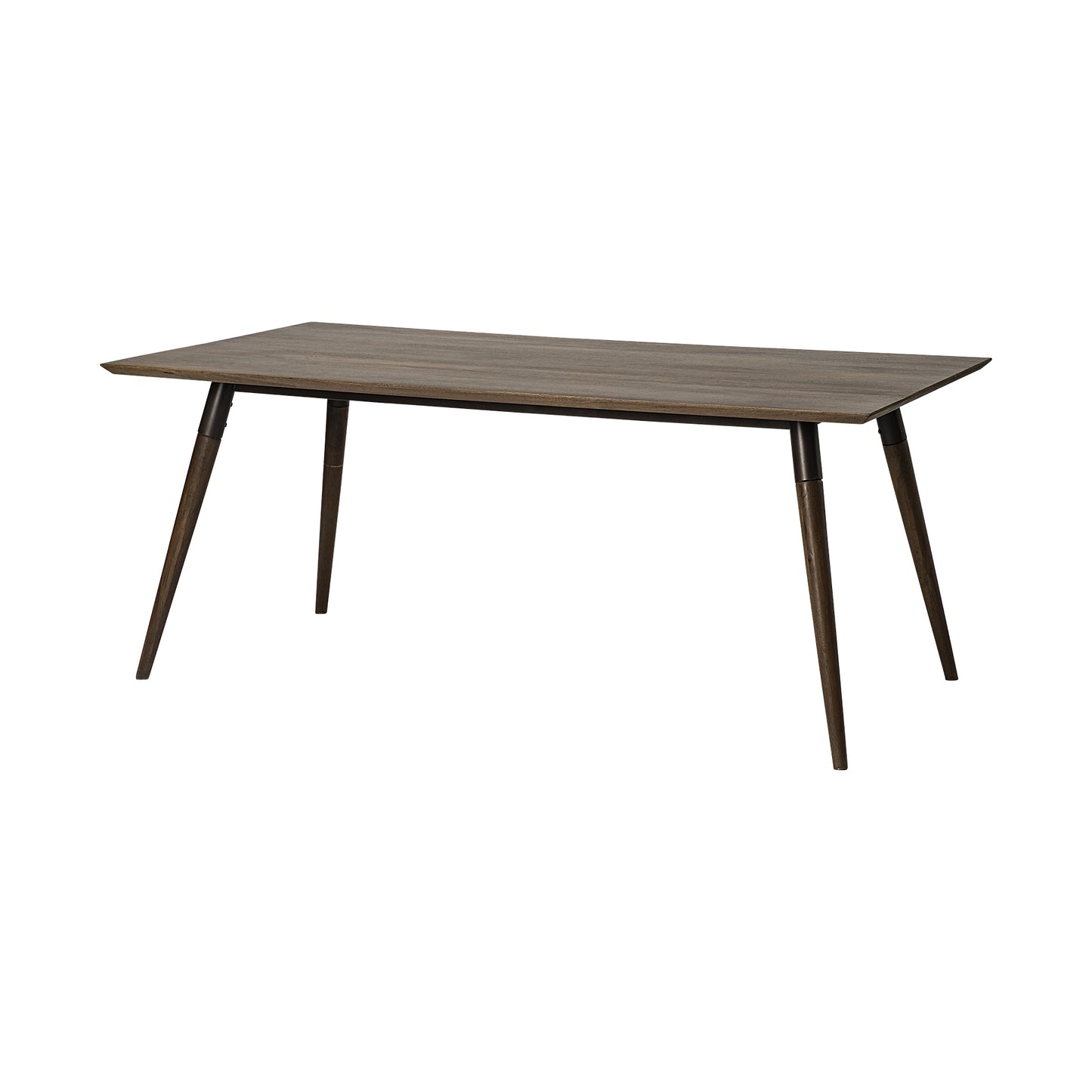 72" Dark Brown Solid Wood Dining Table