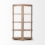 Light Brown Wood Shelving Unit With 4 Shelves