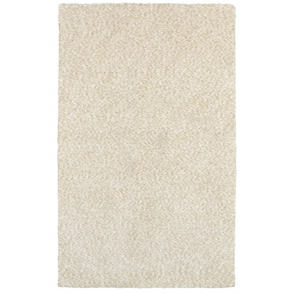10' X 13' Modern Shag Ivory Indoor Area Rug