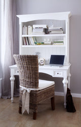 47" White Computer Desk With Two Drawers