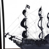 32" Black Black Pearl Pirate Medium Display Case Boat Hand Painted Decorative Boat