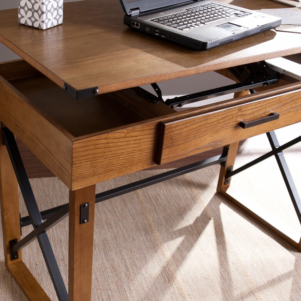49" Adjustable Natural Standing Desk Converter