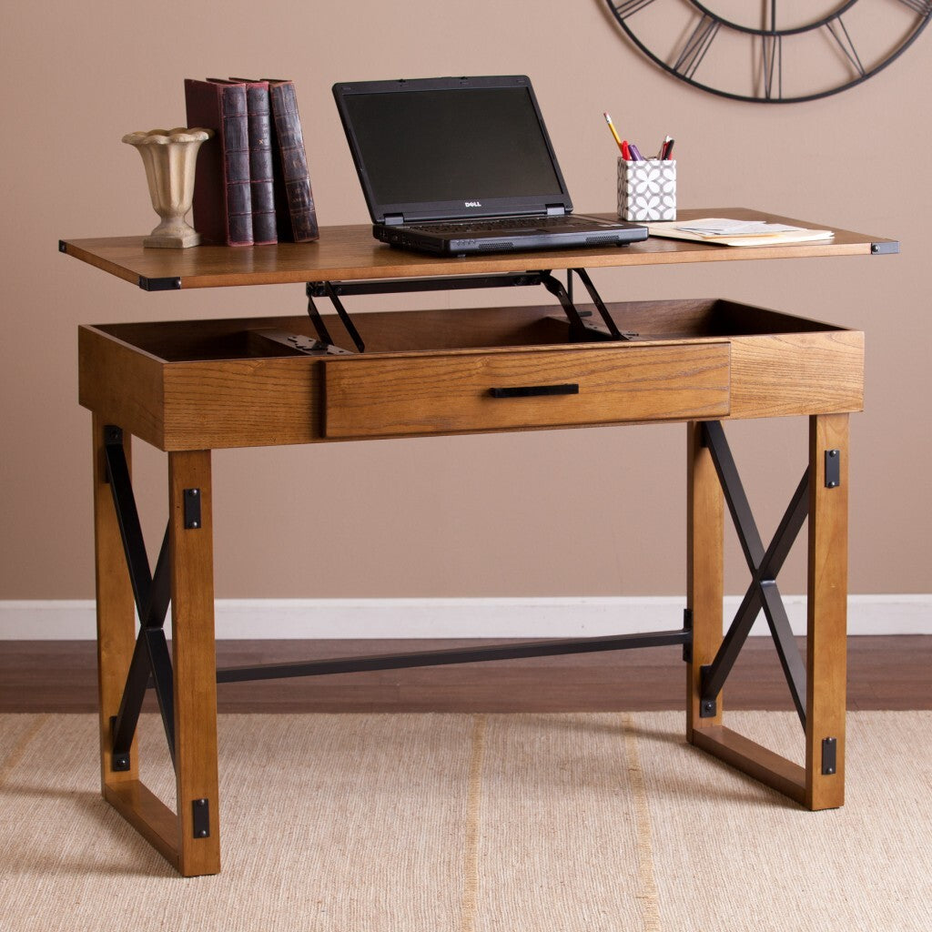 49" Adjustable Natural Standing Desk Converter