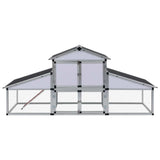 Chicken Coop with Runs and Nest Box Aluminum