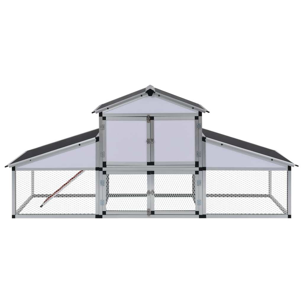 Chicken Coop with Runs and Nest Box Aluminum