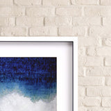 Gorgeous Waves Abstract Crashing Blue Ocean White Picture Frame Print Wall Art