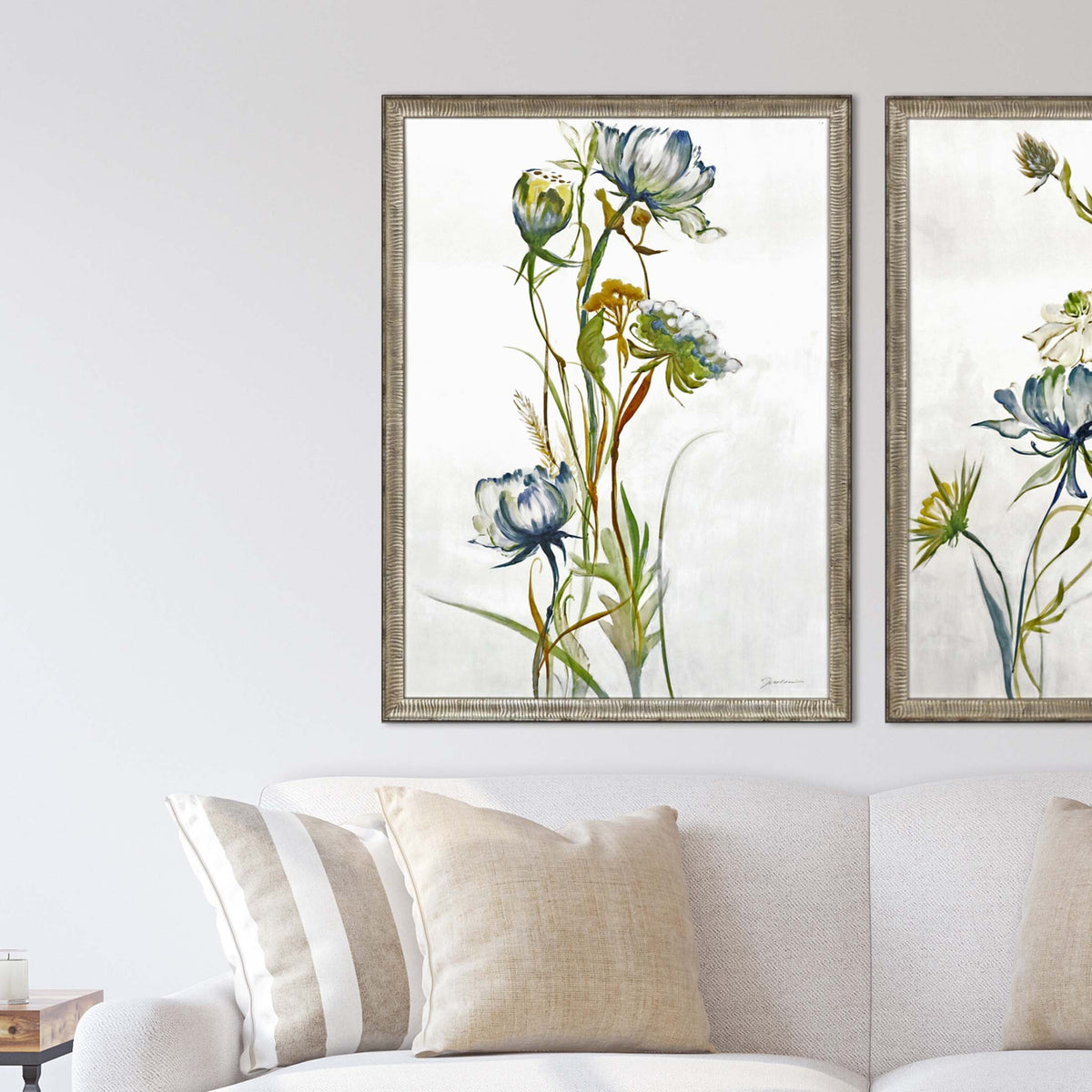 Late Summer Wildflower I Framed Art Silver Picture Frame Print Wall Art