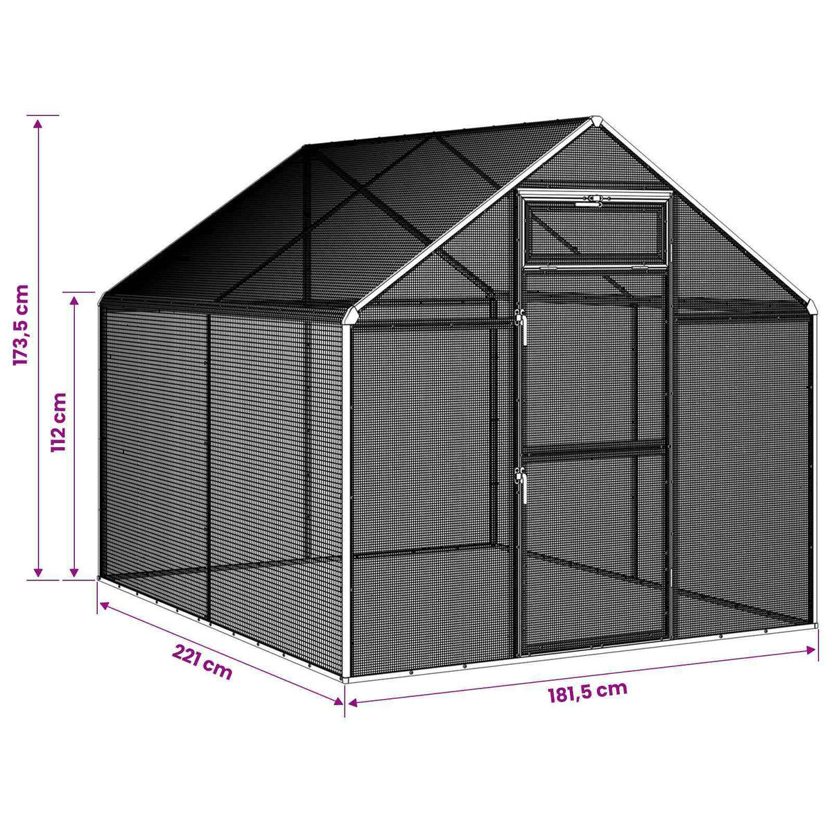Bird Cage Anthracite 71.46 x 87.01 x 68.31 in