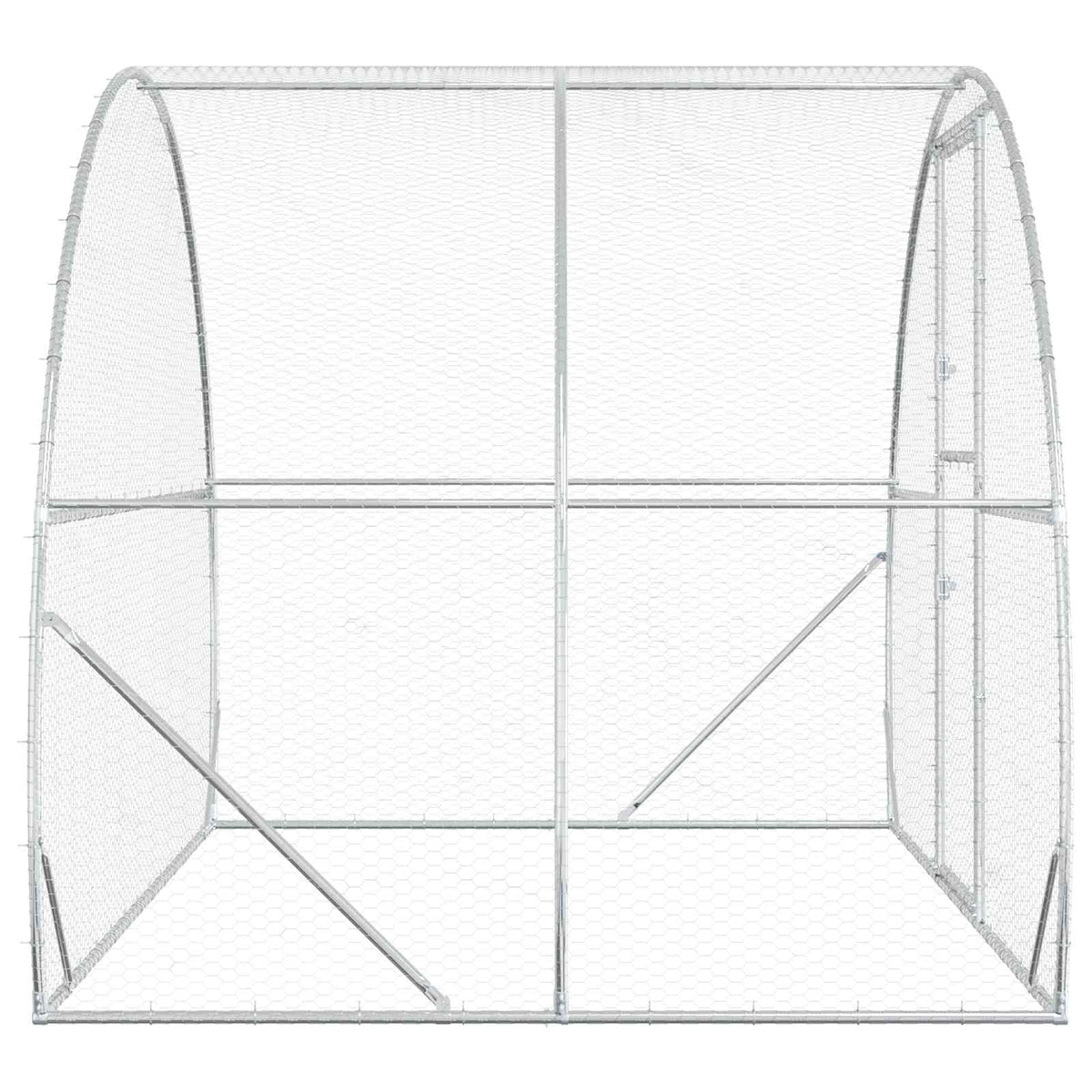 Chicken Coop Silver 78.74 x 118.11 x 78.74 in Galvanised Steel