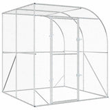 Chicken Coop Silver 78.74 x 78.74 x 84.65 in Galvanised Steel
