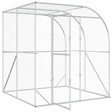 Chicken Coop Silver 78.74 x 78.74 x 84.65 in Galvanised Steel