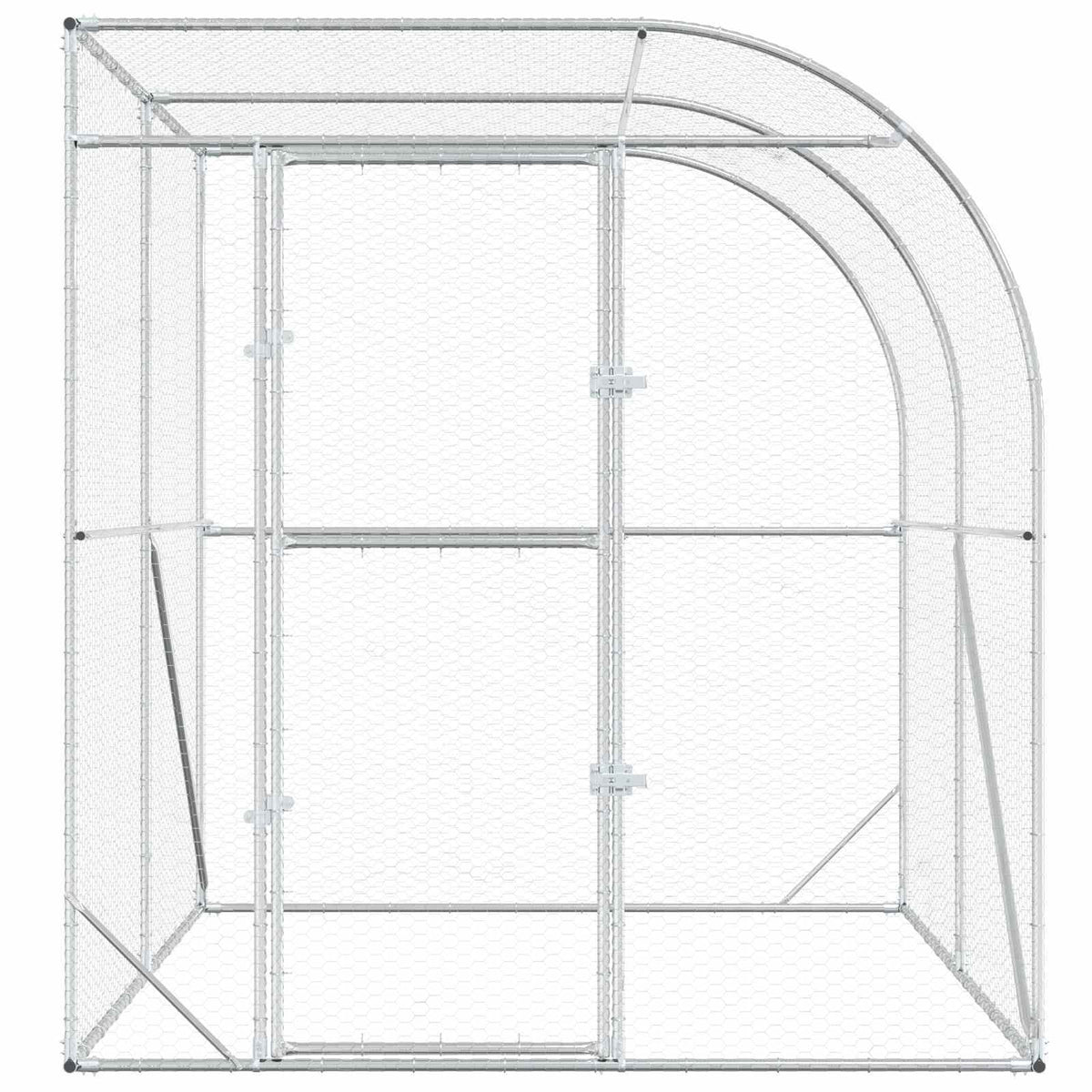 Chicken Coop Silver 78.74 x 78.74 x 84.65 in Galvanised Steel