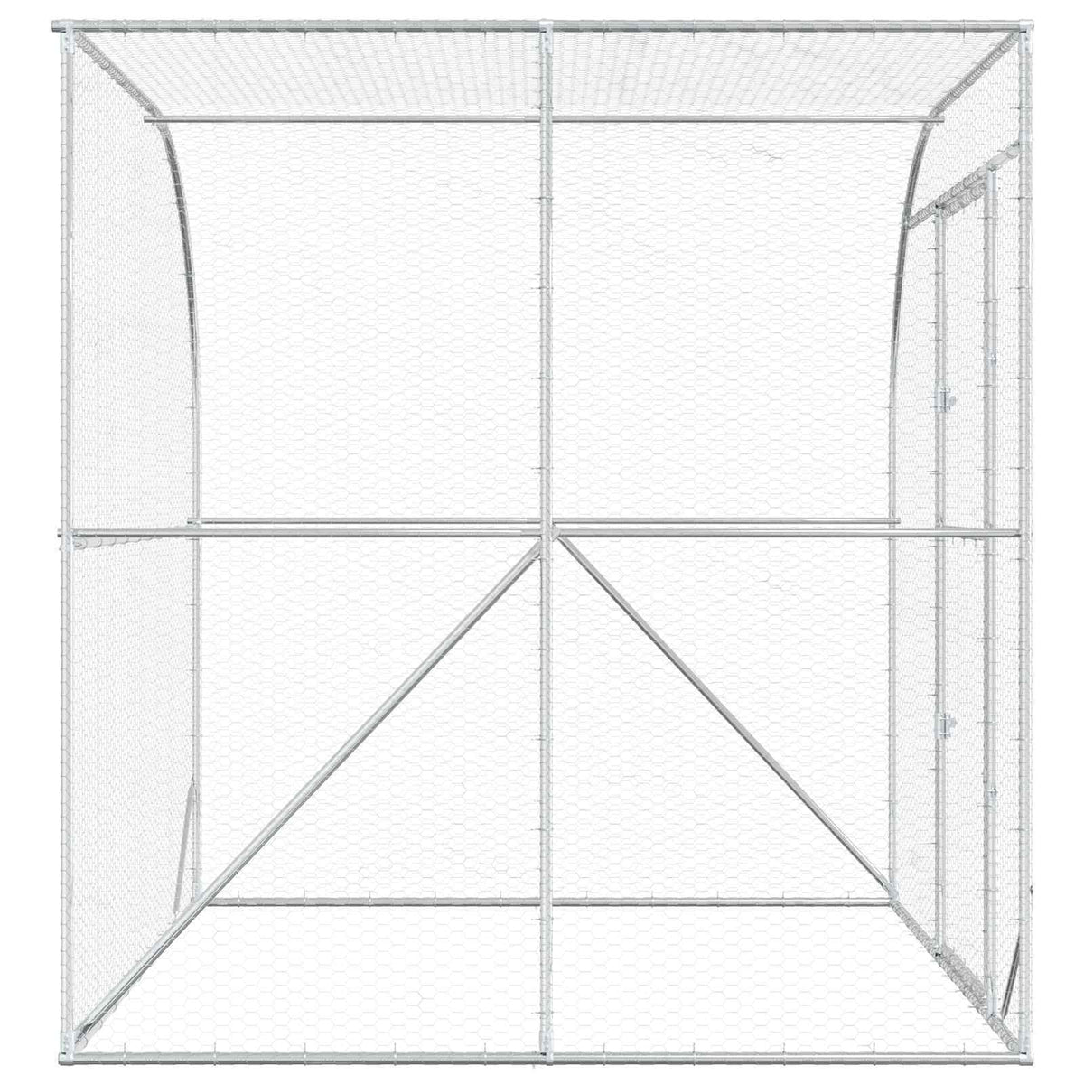 Chicken Coop Silver 78.74 x 78.74 x 84.65 in Galvanised Steel