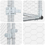 Chicken Coop Silver 78.74 x 78.74 x 84.65 in Galvanised Steel