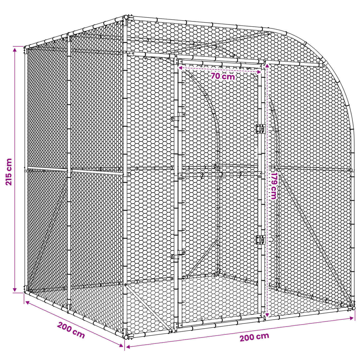 Chicken Coop Silver 78.74 x 78.74 x 84.65 in Galvanised Steel