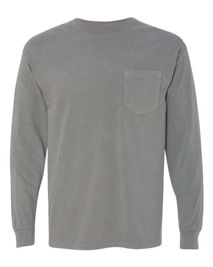 Unisex Garment-Dyed Heavyweight Long Sleeve Pocket T-Shirt - 3444