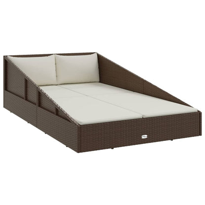 Garden Bed Brown 43.3"x78.7" Poly Rattan