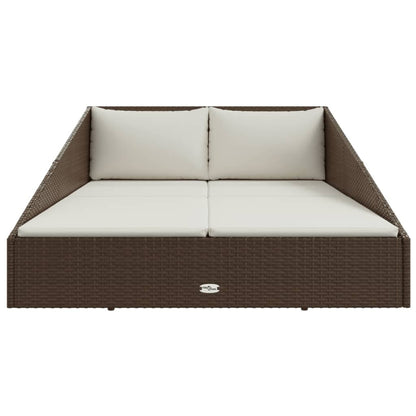 Garden Bed Brown 43.3"x78.7" Poly Rattan