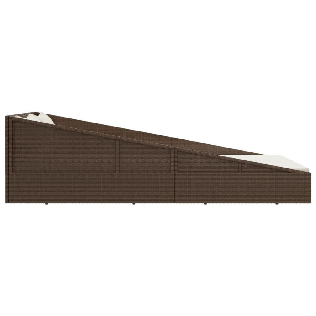 Garden Bed Brown 43.3"x78.7" Poly Rattan