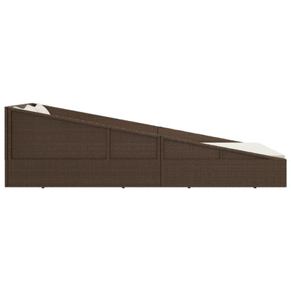 Garden Bed Brown 43.3"x78.7" Poly Rattan